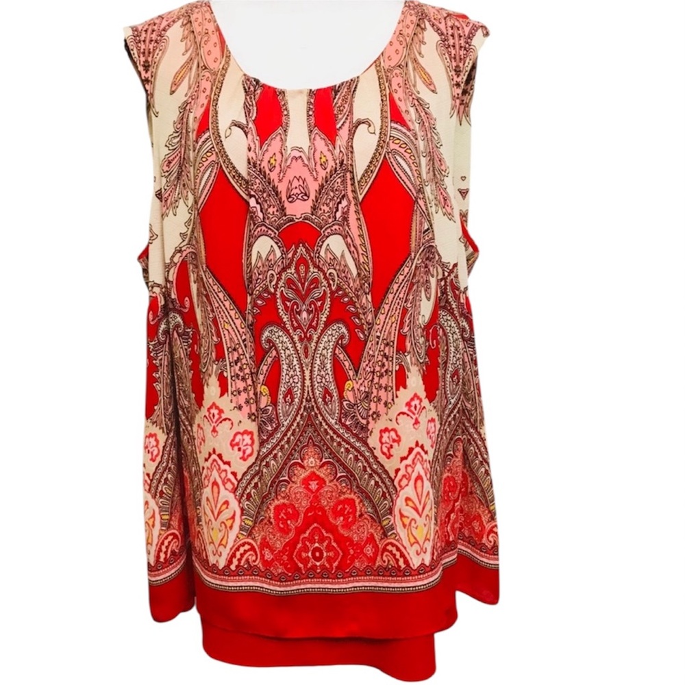 Gorgeous Rose & Olive Blood Orange Blouse